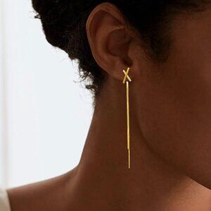 Dextera Drop Earrings Gold Plated Earrings